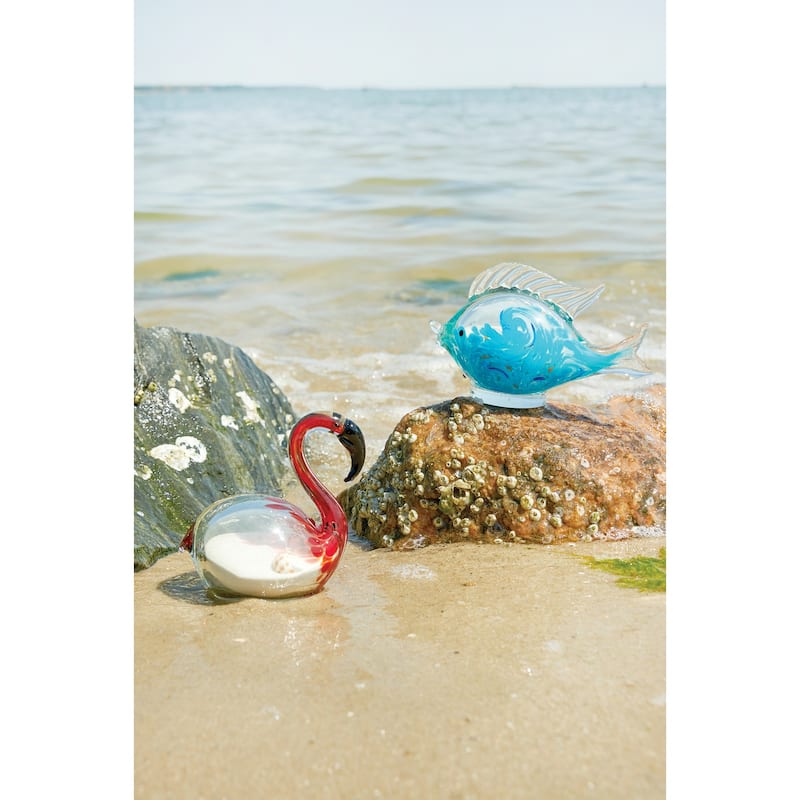 Glass Flamingo Figurine