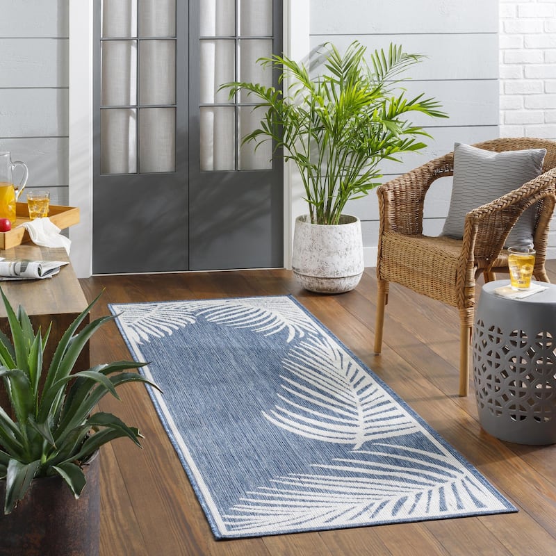 Livabliss Long Beach Outdoor Safe Tropical Area Rug
