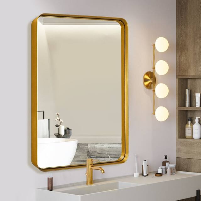 Metal-framed Venetian Wall Mirror - 24*36*1.38 - Gold 