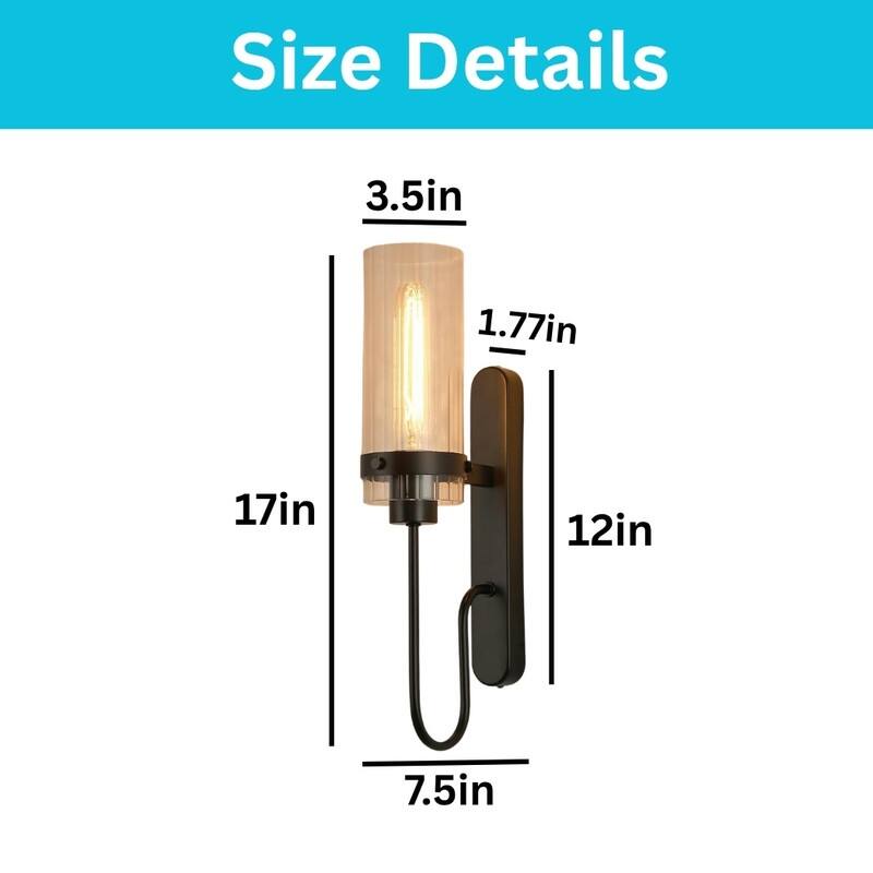 2 pack living room black wall sconce matel wall light