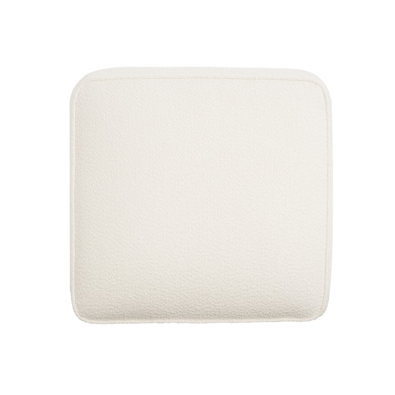 Upholstered Square PU Leather Ottoman - Modern Storage Footrest for Living Room