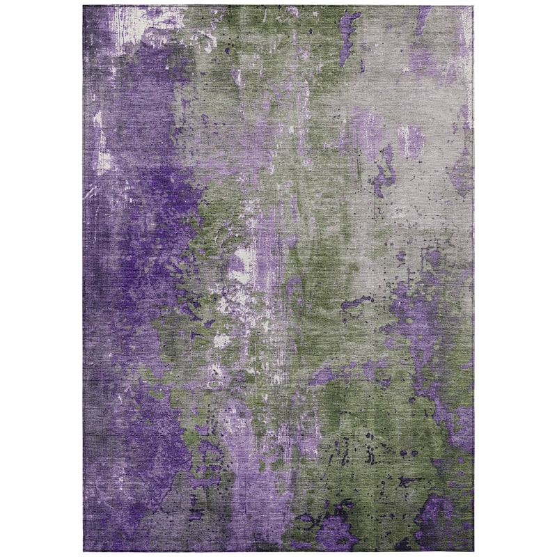 HomeRoots Abstract Transitional Rectangle Outdoor Rug
