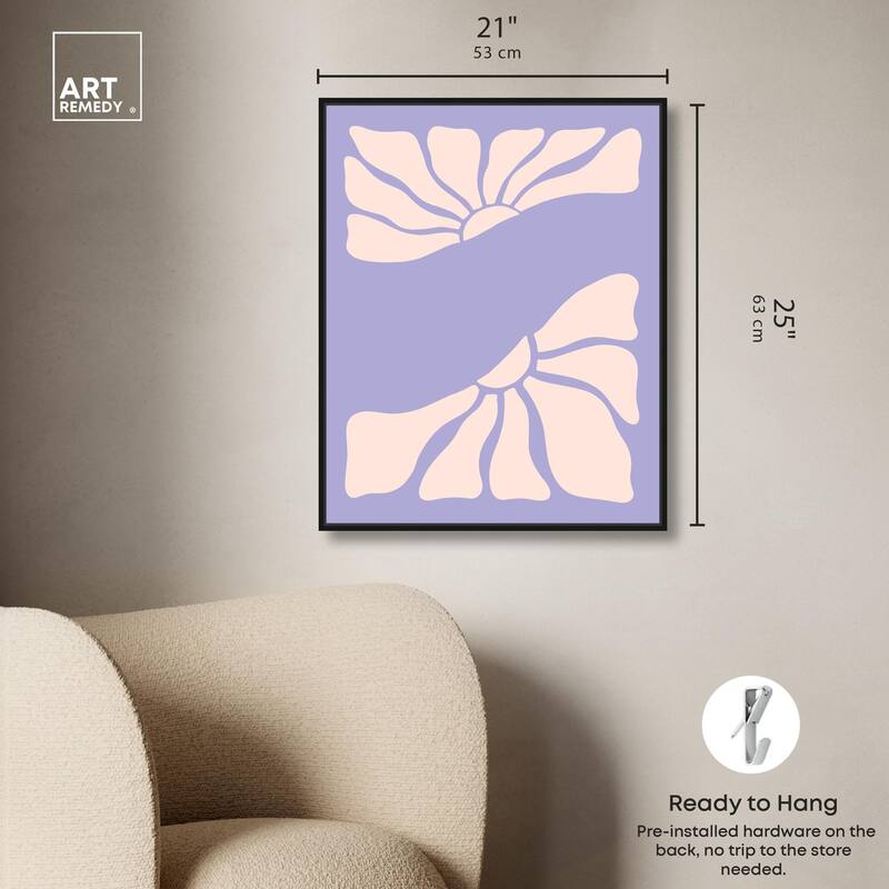 Split in two Flower Canvas by Art Remedy