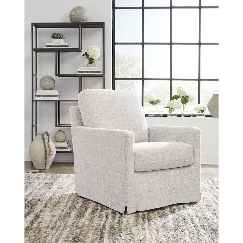 Signature Design by Ashley Nenana Next-Gen Nuvella Stone Swivel Glider Accent Chair - 30"W x 37"D x 37"H