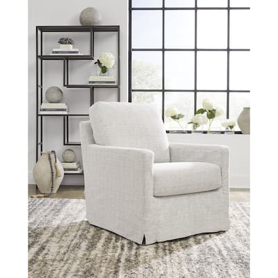 Signature Design by Ashley Nenana Next-Gen Nuvella Stone Swivel Glider Accent Chair - 30"W x 37"D x 37"H