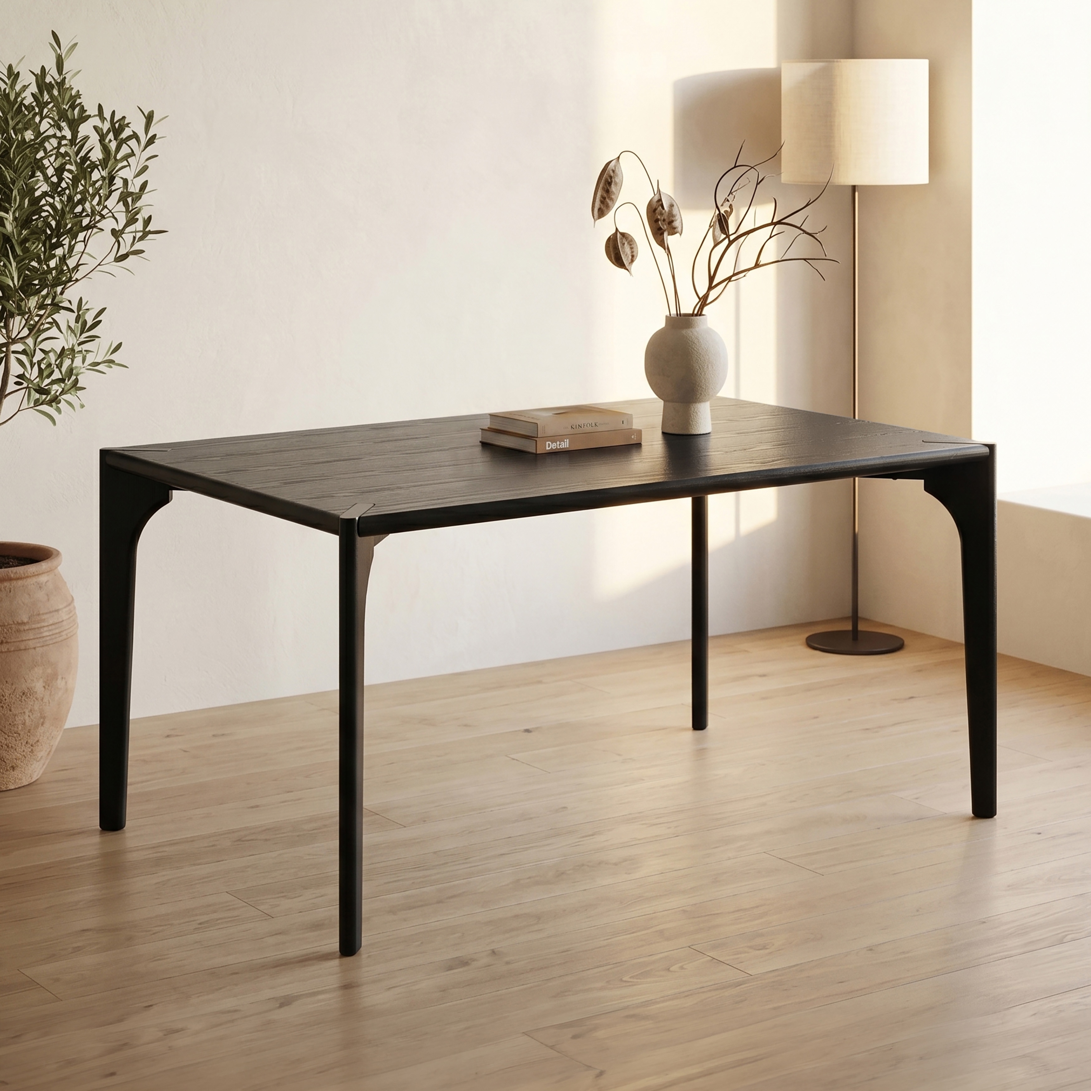 Furniture of America Velmora Black Wood Dining Table