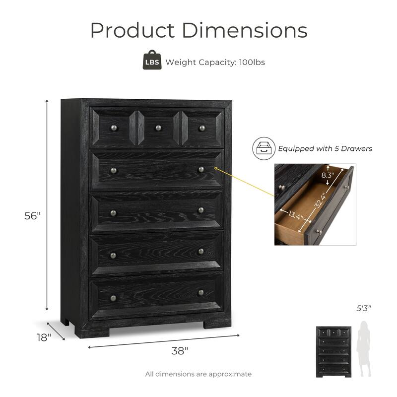 Furniture of America Durem Modern Classic 3-Piece Wood Panel Bedroom Set