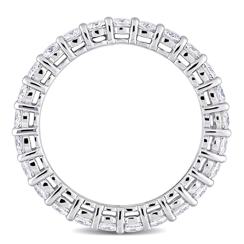 Miadora 1 1/2ct DEW Moissanite Stackable Full-Eternity Band Ring in 10k White Gold