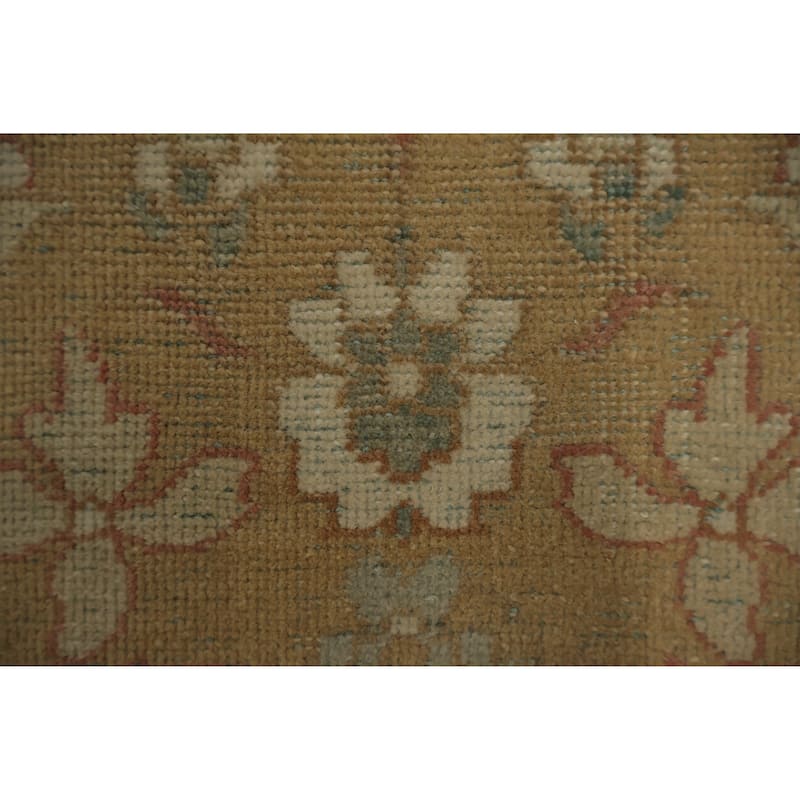 Hand Knotted Oriental 100% Wool Carpet Traditional All-Over Brown Ziegler Area Rug - 3' 10'' X 1' 11''