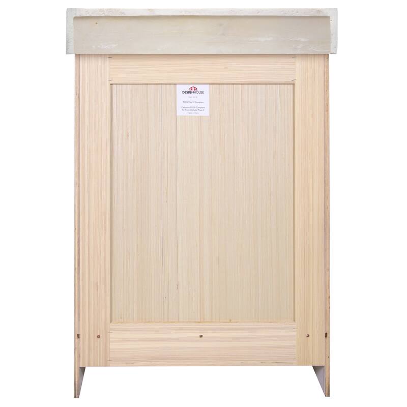 Brookings 25 Inch Assembled Bath Vanity with Ivory Swirl Top