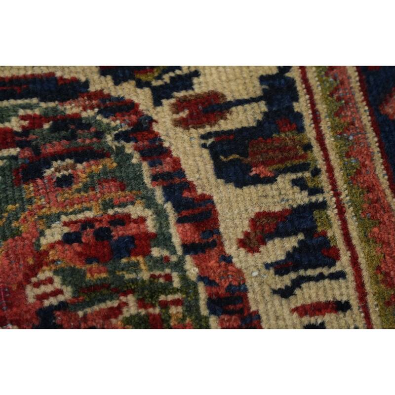 Hand Knotted Oriental 100% Wool Carpet Traditional Geometric Beige & Ivories Sultanabad Area Rug - 6' 4'' X 4' 0''
