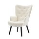 preview thumbnail 44 of 62, Fabric Upholstered Tufted Wingback Living Room Chair With Wooden Legs