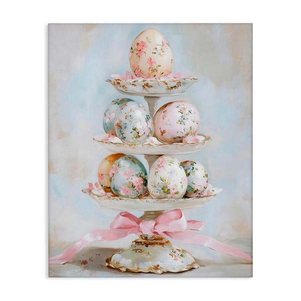 slide 2 of 10, Stupell Pastel Coquette Easter Eggs Canvas Wall Art Design By Arlington Prints 16 x 20