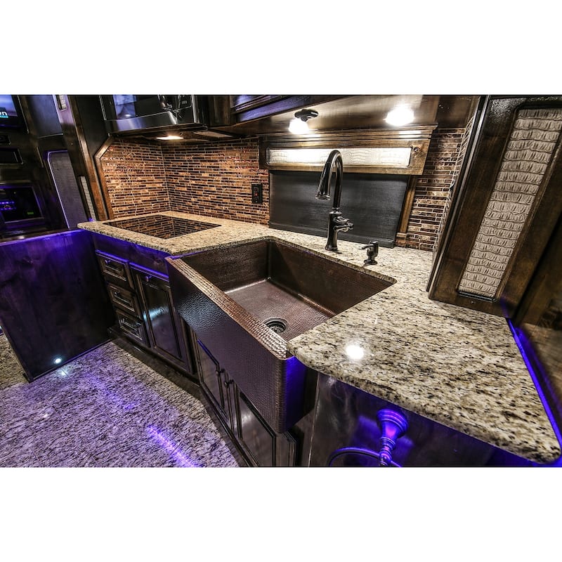 30-in Hammered Copper Apron Front Single Basin Kitchen Sink (KASDB30229)