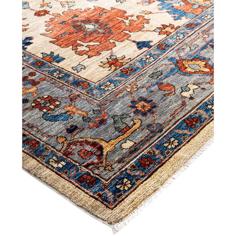 Serapi One-of-a-Kind Hand-Knotted Area Rug - Ivory - 10' 1" x 14' 0"