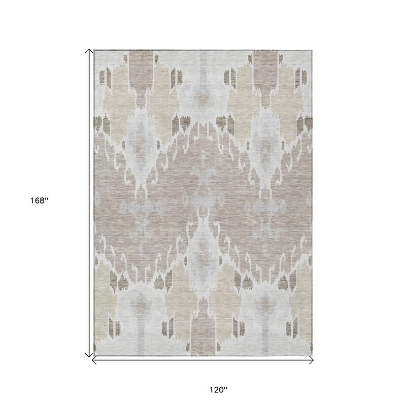 HomeRoots Ikat Transitional Rectangle Outdoor Rug