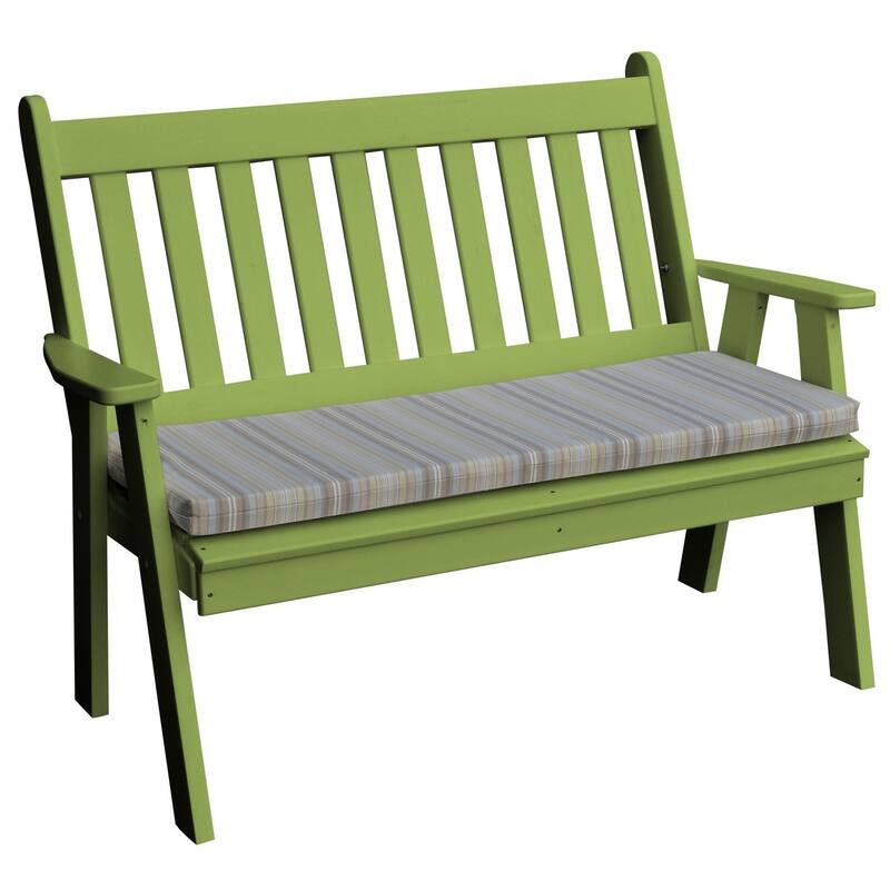 Poly 4' Traditional English Garden Bench - Tropical Lime