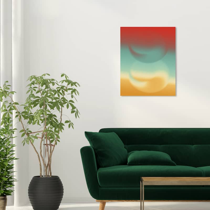 Wynwood Studio Canvas Abstract Cosmic Bubbles Red Modern & Contemporary Wall Art Canvas Print - 20 x 24