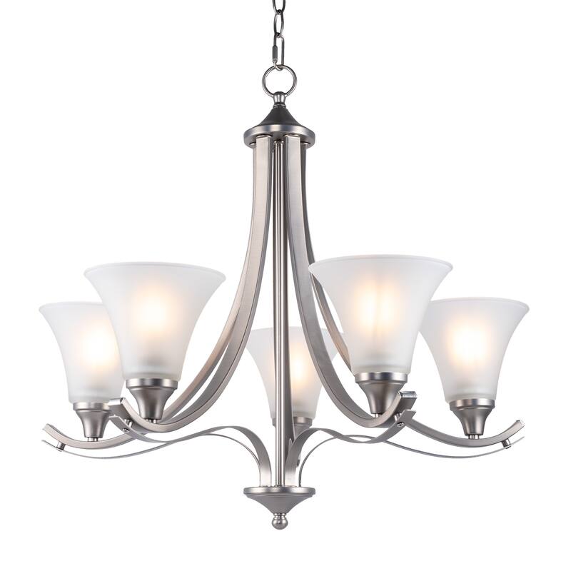 5-Light Adjustable Metal Chandelier