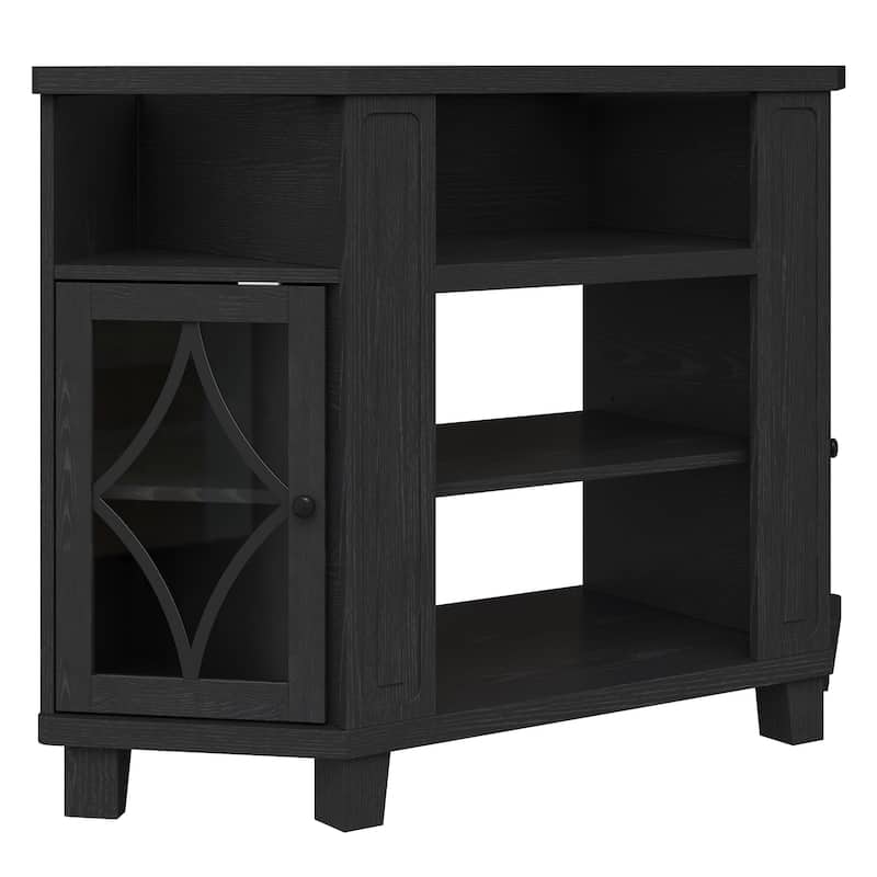 Corner TV Stands for TVs up to 55'', Media Console Table with Adjustable Shelves