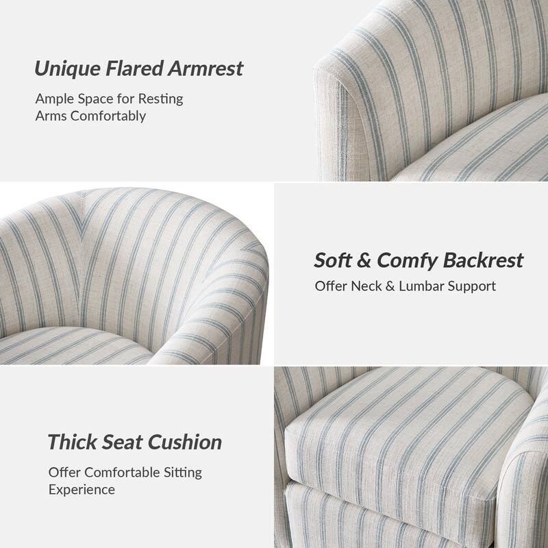 Althea Modern Genuine Leather Swivel Barrel Chair with Solid Wood Base Set of 2 By HULALA HOME