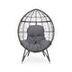 preview thumbnail 2 of 18, Gianni Wicker Teardrop Chair w/Outdoor Cushion by Christopher Knight Home