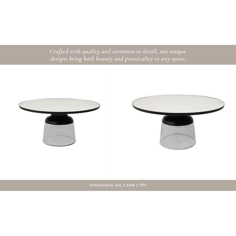 Modern Metal Stone Marble Accent Table with Stylish Decorative Base