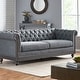 preview thumbnail 11 of 12, Castalia Nailhead Trim Chesterfield Sofa by Christopher Knight Home - 78.75" L x 33.50" W x 28.00" H
