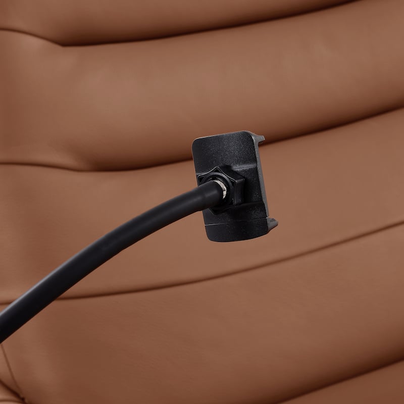Genuine Italian Leather Match Power Swivel Rocker Recliner (Set of 2)