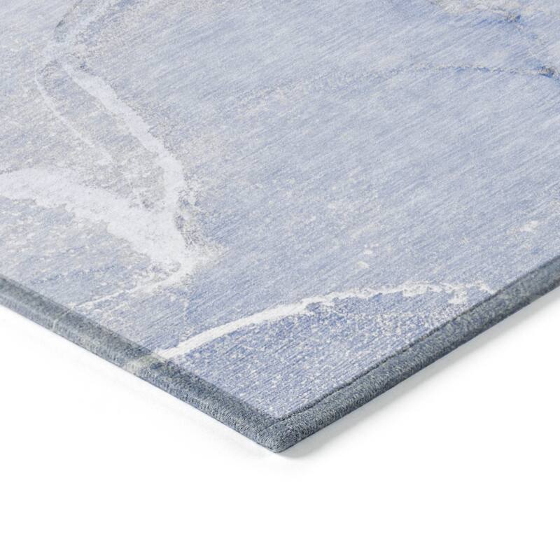 Dava Contemporary Abstract Weather Resistant Blended Style Outdoor Rug