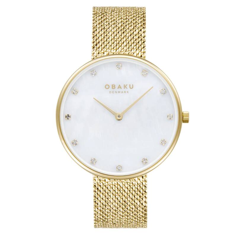 Obaku Women's Glans White Dial Watch - V288LXGWHG - One Size