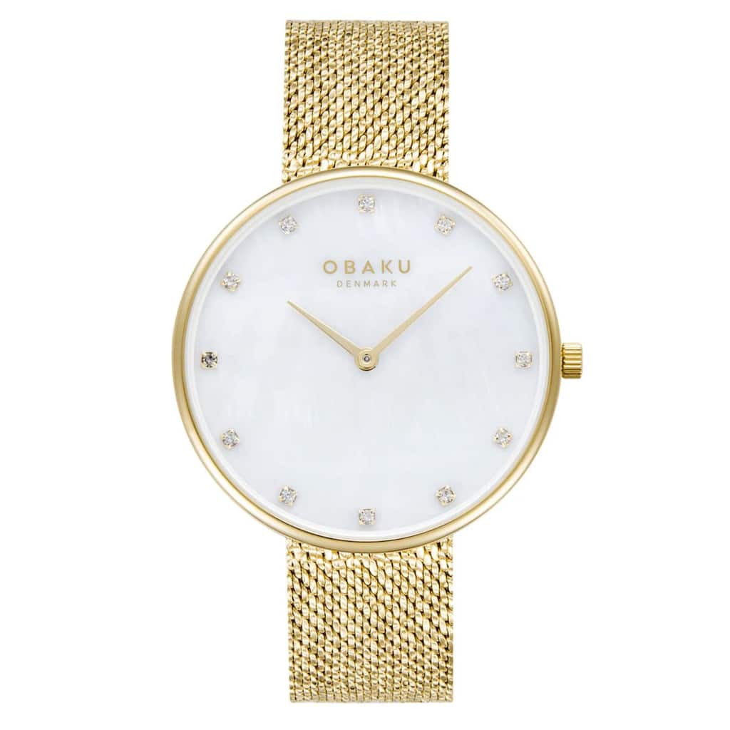 Obaku Women's Glans White Dial Watch - V288LXGWHG - One Size