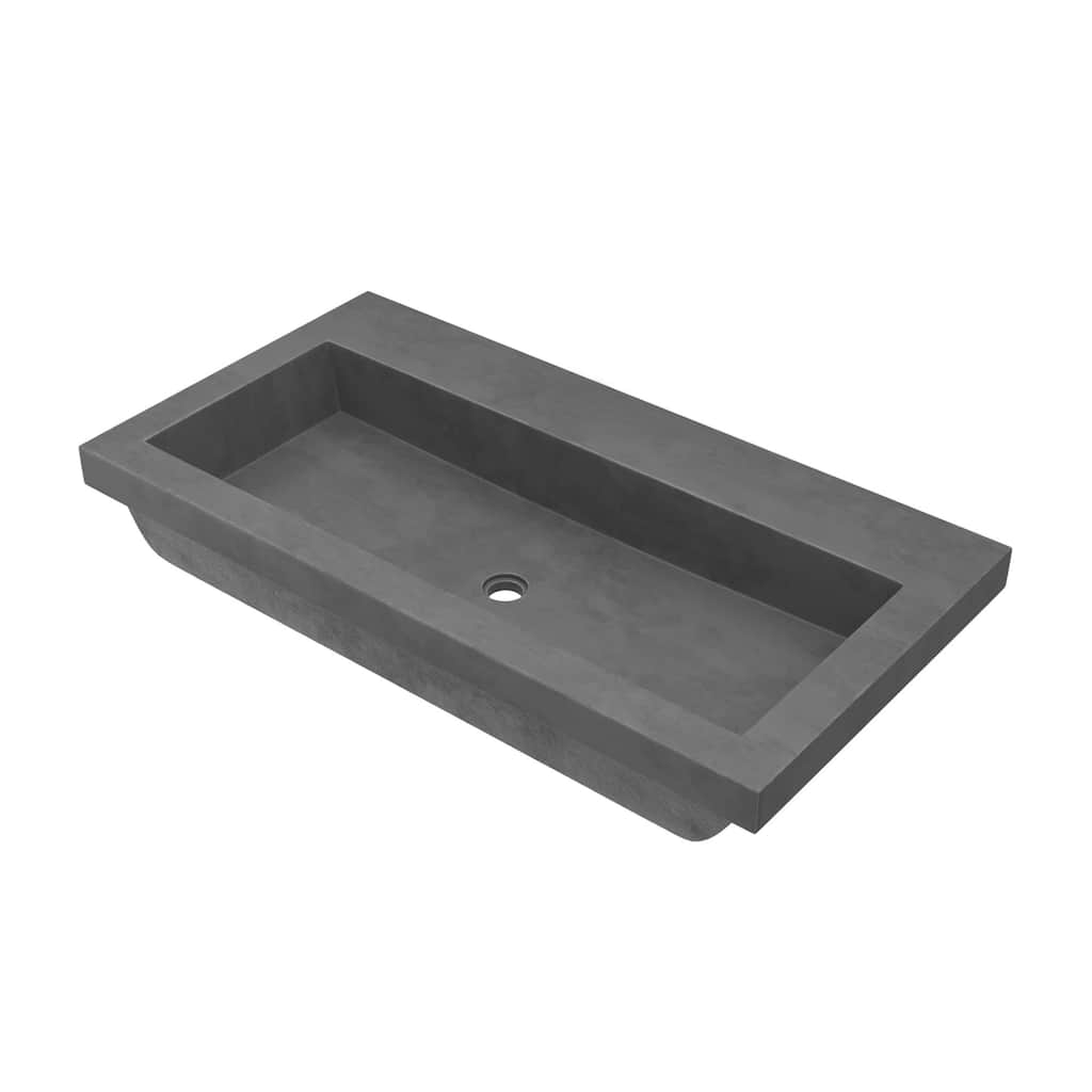 Native Trails Trough 36" Rectangular NativeStone Drop In Bathroom Sink