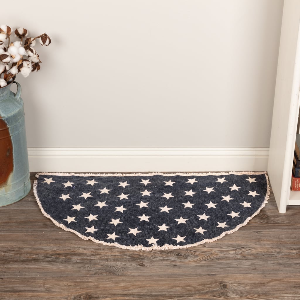 Half Circle Reading Rug Antique Star Half Circle Rug - 1'4.5