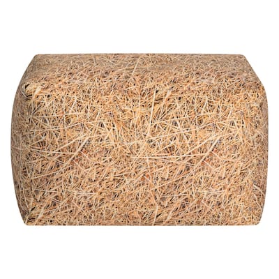 Gold Cube Straw 23"W x 15" D x 15" H