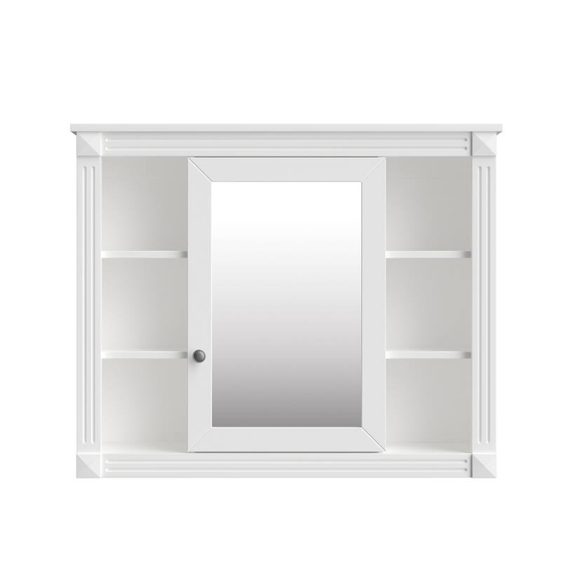 30" Ceramic Sink Bathroom Vanity with Gold Handles, Soft-Close Storage & Space-Saving Design
