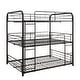 preview thumbnail 4 of 4, Space-Saving Black Triple Full Bunk Bed with Guardrails & Ladders
