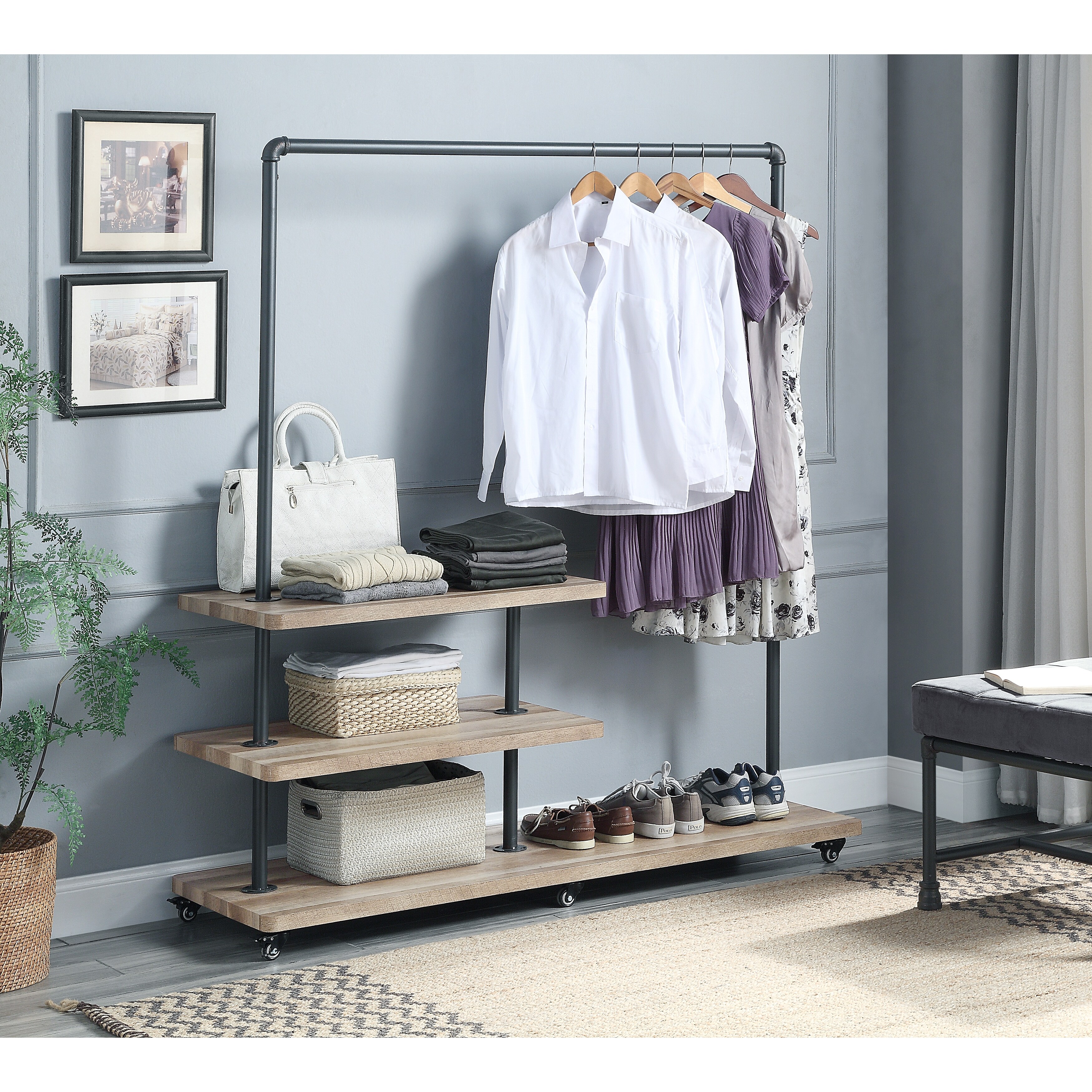 Gas pipe sales clothes rack