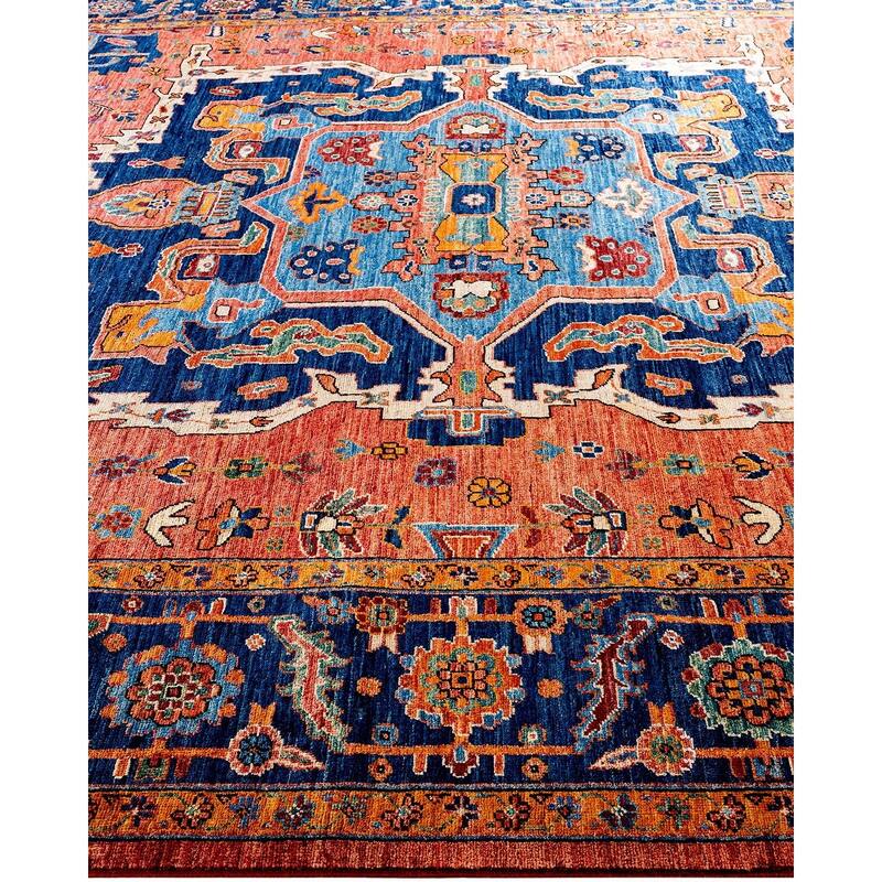 Serapi One-of-a-Kind Hand-Knotted Area Rug - Orange, 8' 11" x 11' 9" - 8' 11" x 11' 9"