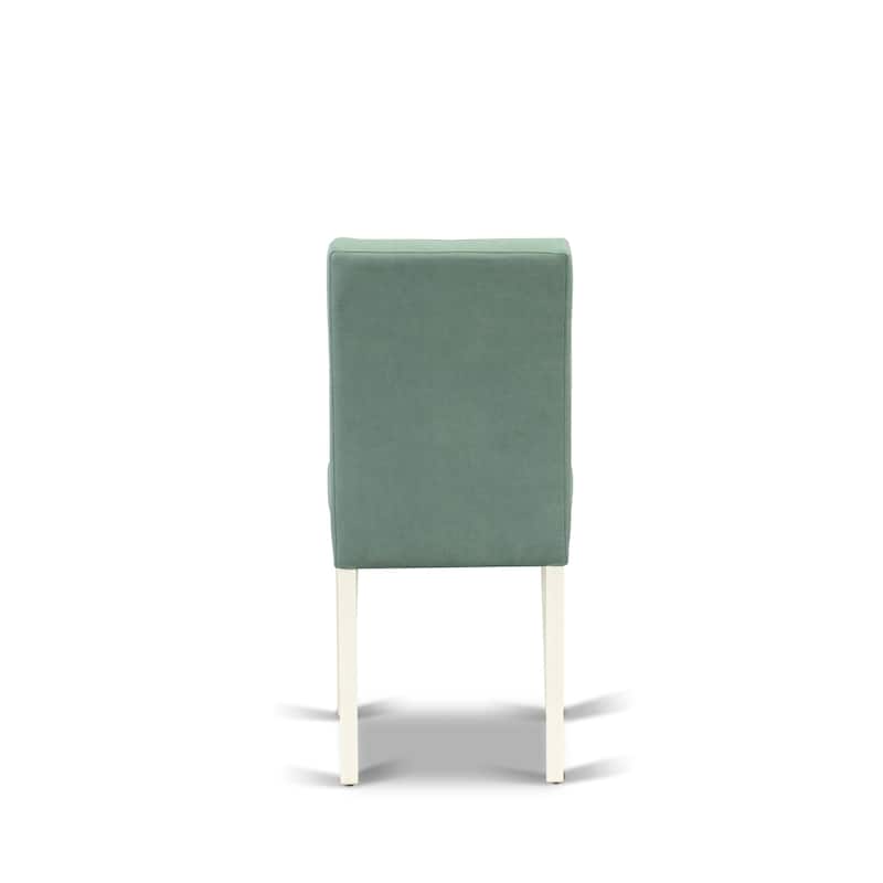 East West Furniture Dining Set Consists of a Round Kitchen Table and Chairs, Linen White (Pieces Options)