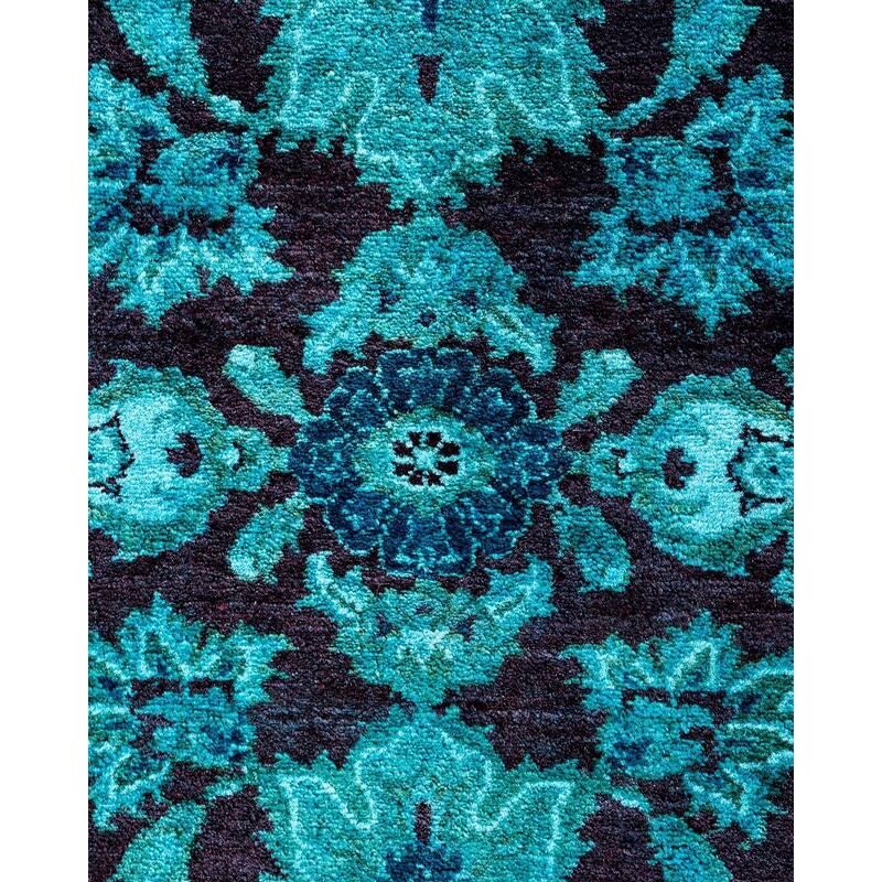 Contemporary Overdyed Wool Hand Knotted Area Rug - 6' 2" x 9' 3"