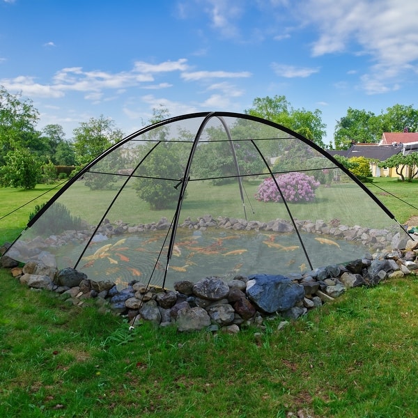 buy fish pond netting Fishpond Nomad Boat Net (Original) The adjustable frame is designed to cover ponds measuring approximately 9 ft to 16 ft across Small Pond Net With Extendable