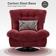 preview thumbnail 9 of 37, MCombo Swivel Accent Chair, Modern Tufted Upholstered Armless Chairs, Wide Seat Single Sofa Chair