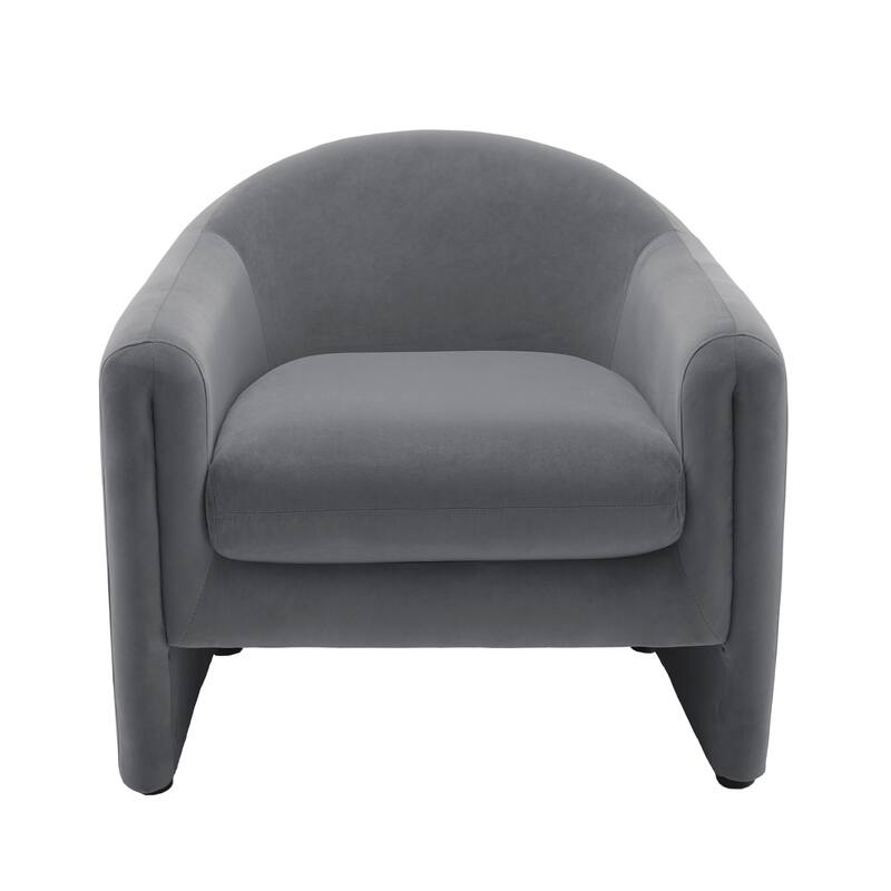 Upholstered Barrel Accent Chair, Low Back Arm Chair(Set of 2)