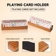 preview thumbnail 3 of 4, GSE™ Set of 2 Wooden Playing Card Holders, 14" Card Game Trays/Racks Organizer Set for Kids Seniors Adults