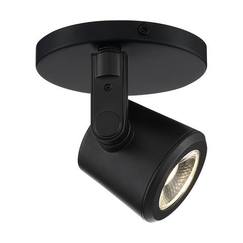 12 Watt LED Black Taper Back Monopoint Spotlight Fixture - 3000K 36 Degree Beam Angle