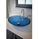 preview thumbnail 6 of 4, Eden Bath Blue Crystal Oval Glass Vessel Sink