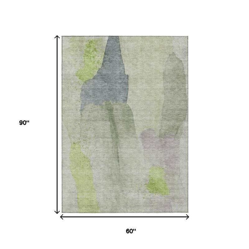 HomeRoots Abstract Transitional Rectangle Outdoor Rug