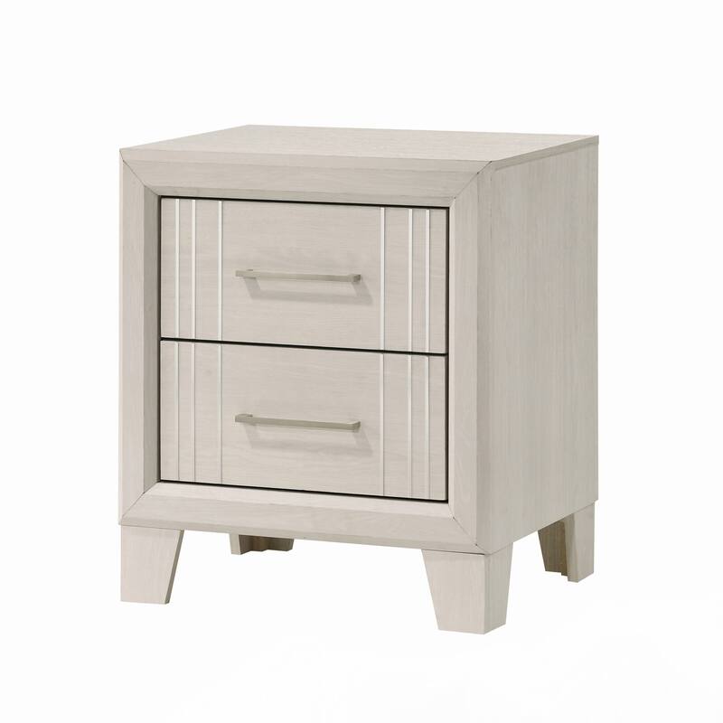 1pc Contemporary Two-Drawers Nightstand Bed Side Cabinet