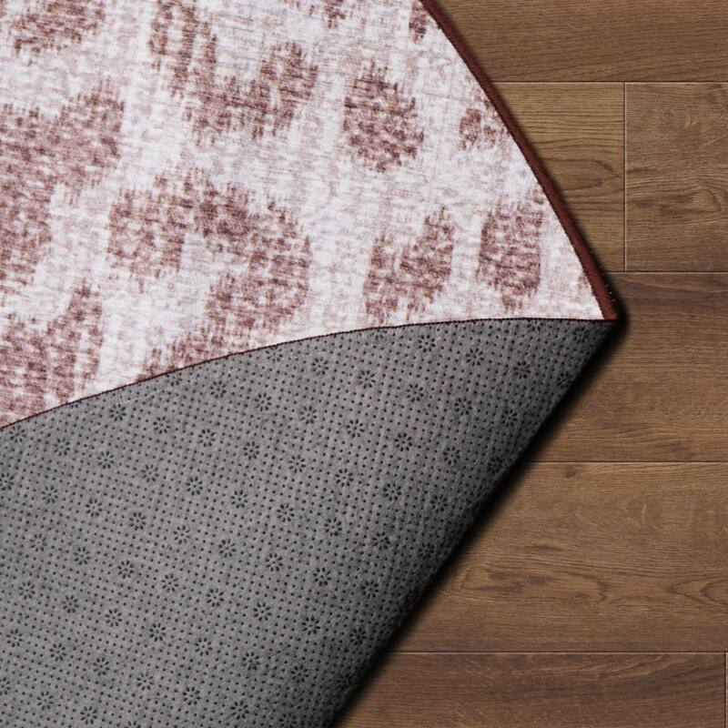 My Magic Carpet Miya Leopard Brown Machine Washable Rug